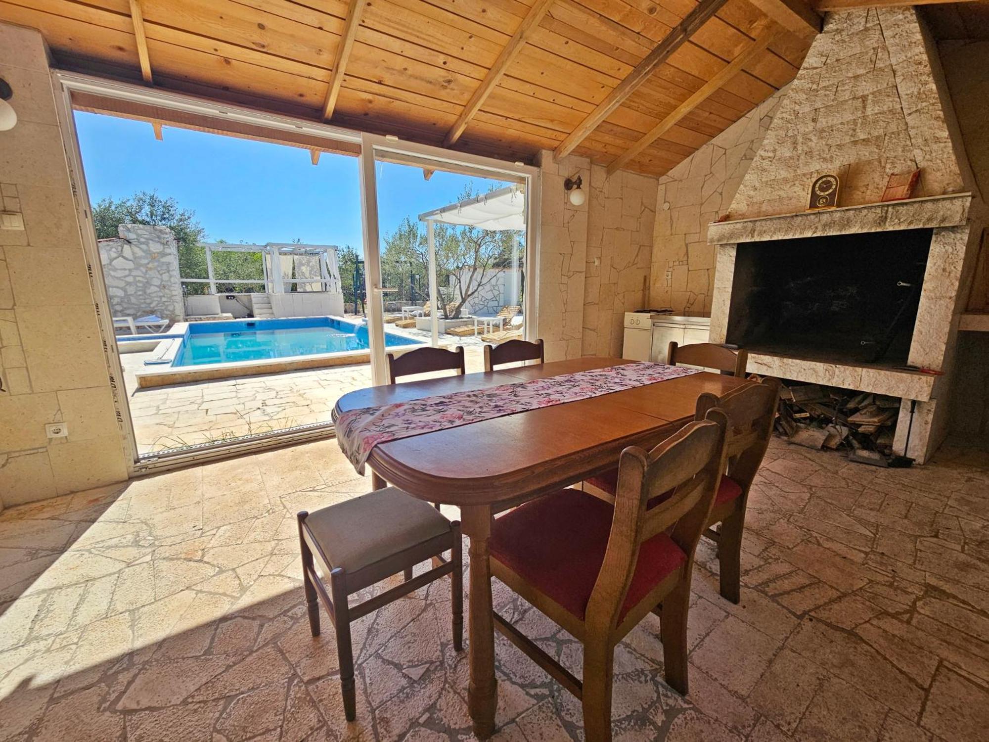 Gornji Seget Flamingo - House With Private Poolヴィラ エクステリア 写真
